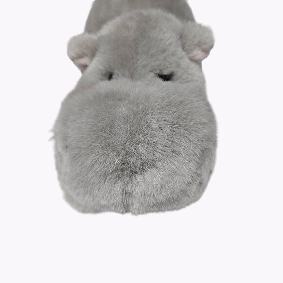 Aurora Hippo 13 inch Plush Hippopotamus Stuffed Animal Toy Soft Cuddly Gray - Picture 4 of 7